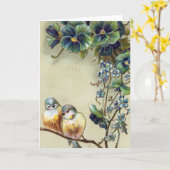 おめでとうヴィンテージ カード (黄色い花)