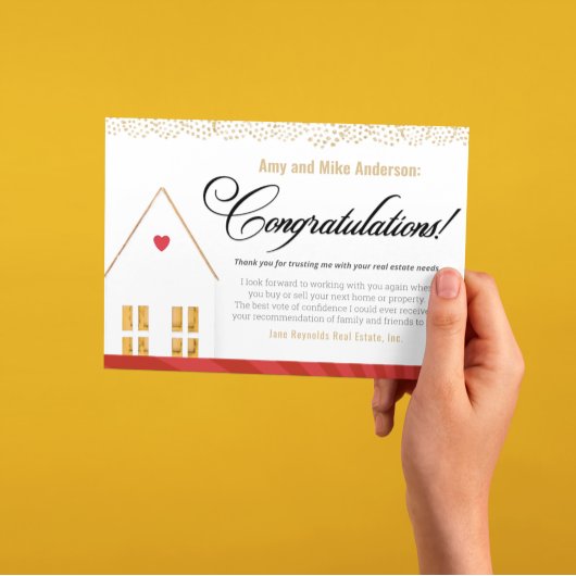 おめでとう不動産仲介業者サンキューカード サンキューカード
