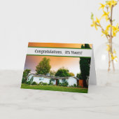 おめでとう不動産仲介業者、Morgane Co.ありがとう カード (黄色い花)