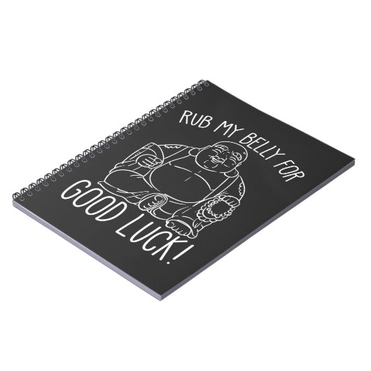 おめでとう仏,お腹をこすって仏様の幸運を祈る ノートブック (左側)