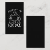 おめでとう仏，お腹をこすって仏様の幸運を祈る 名刺 (正面/裏面)