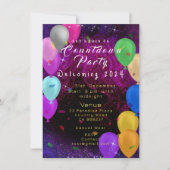 おめでとう企業の気球 招待状 (正面)