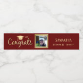 おめでとう卒業カスタム写真 ペットボトルラベル (シングルラベル)