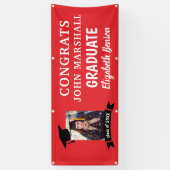 おめでとう卒業カスタム者用バナー赤 横断幕 (縦)