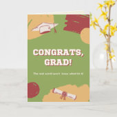 おめでとう卒業カード カード (黄色い花)