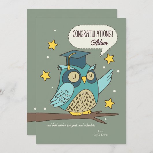 おめでとう卒業カード 招待状 (正面/裏面)