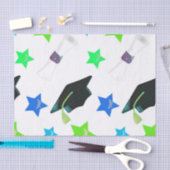 おめでとう卒業キャップと卒業証書 薄葉紙 (クラフト)