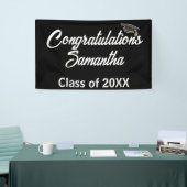 おめでとう卒業キャップパーティーバナー – カスタム看板 横断幕 (トレードショー)