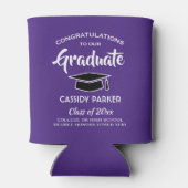 おめでとう卒業パモダンーティー紫と白 缶クーラー (裏面)