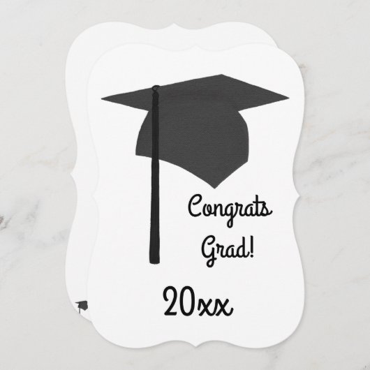 おめでとう卒業パーソナライズされたカード (正面/裏面)