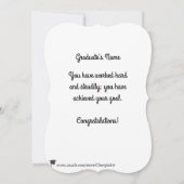 おめでとう卒業パーソナライズされたカード (裏面)