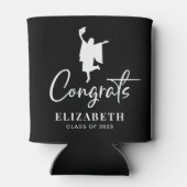 おめでとう卒業パーティブラック 缶クーラー (裏面)