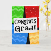 おめでとう卒業フェスティバル数々のカラー卒業パーティー カード (黄色い花)