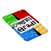 おめでとう卒業フェスティバル数々のカラー卒業パーティー マグネット (右側)