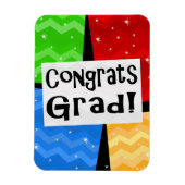 おめでとう卒業フェスティバル数々のカラー卒業パーティー マグネット (縦)