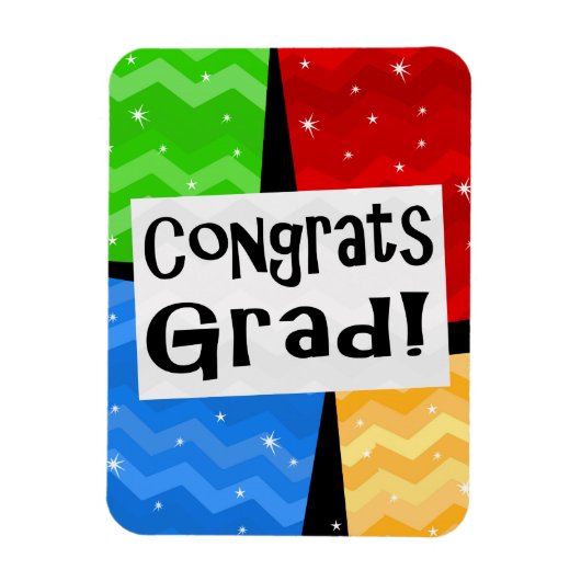 おめでとう卒業フェスティバル数々のカラー卒業パーティー マグネット (縦)