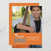 おめでとう卒業写真の卒業発表 案内状 (正面/裏面)