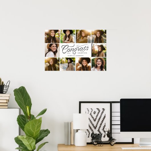 おめでとう卒業写真トレンディー卒業会 ポスター (ホームオフィス)