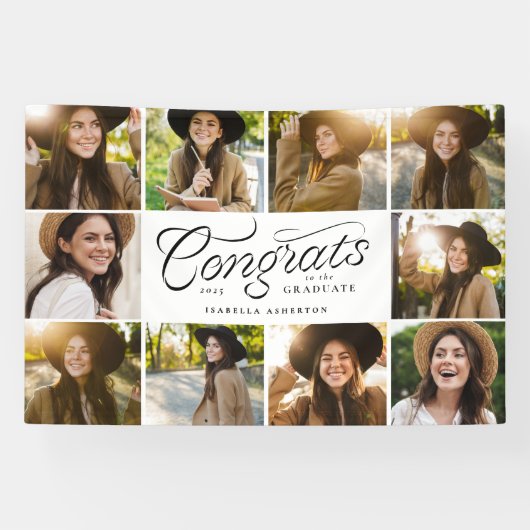 おめでとう卒業写真トレンディー卒業会 横断幕 (横)