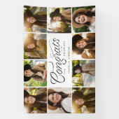 おめでとう卒業写真トレンディー卒業会 横断幕 (縦)