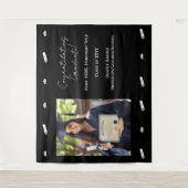 おめでとう卒業写真用背景バナー タペストリー (正面)