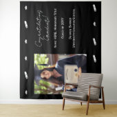 おめでとう卒業写真背景バナー タペストリー (インサイチュ)