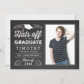 おめでとう卒業式チョークボード招待状 招待状 (正面)