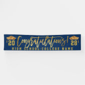 おめでとう卒業生カスタム学校卒業 横断幕 (横)