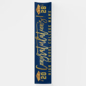 おめでとう卒業生カスタム学校卒業 横断幕 (縦)