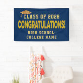 おめでとう卒業生カスタム学校卒業 横断幕 (インサイチュ)