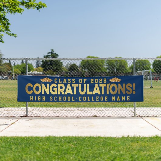 おめでとう卒業生カスタム学校卒業 横断幕 (インサイチュ)