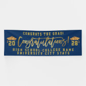 おめでとう卒業生カスタム学校卒業 横断幕 (横)