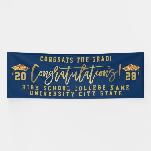 おめでとう卒業生カスタム学校卒業 横断幕 (横)