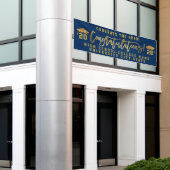 おめでとう卒業生カスタム学校卒業 横断幕 (ビルの外側)