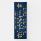 おめでとう卒業生カスタム学校卒業 横断幕 (縦)