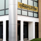 おめでとう卒業生カスタム学校卒業 横断幕 (ビルの外側)