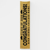 おめでとう卒業生カスタム学校卒業 横断幕 (縦)