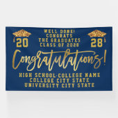 おめでとう卒業生カスタム学校卒業 横断幕 (横)