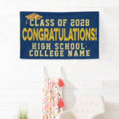 おめでとう卒業生カスタム学校卒業 横断幕 (インサイチュ)