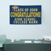 おめでとう卒業生カスタム学校卒業 横断幕 (トレードショー)