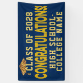 おめでとう卒業生カスタム学校卒業 横断幕 (縦)