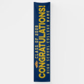 おめでとう卒業生カスタム学校卒業 横断幕 (縦)