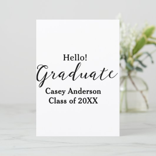 おめでとう卒業生クラス20XX名おしゃれな 案内状 (スタンド正面)