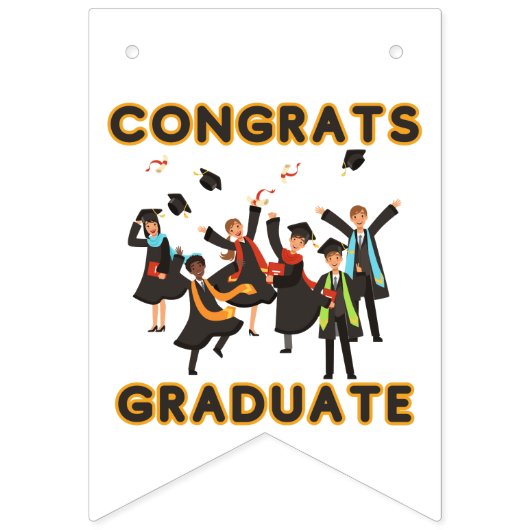 おめでとう卒業生バンティングバナー バンティングフラッグ (第1の旗)