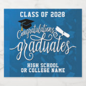 おめでとう卒業生学校卒業会 ビールラベル (シングルラベル)