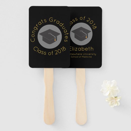 おめでとう卒業生2018年クラス ハンドファン (正面&裏面)