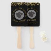 おめでとう卒業生2018年クラスw ハンドファン (正面&裏面)