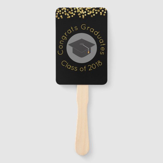 おめでとう卒業生2018年クラスw ハンドファン (正面)