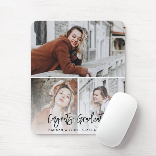 おめでとう卒業生3写真カスタム卒業生2025 マウスパッド (マウス)