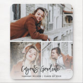 おめでとう卒業生3写真カスタム卒業生2025 マウスパッド (正面)